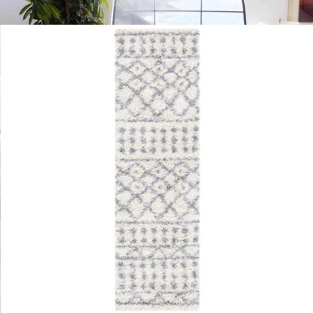 Safavieh Runner Venus Shag RugIvory & Grey 2 ft.-2 in. x 8 ft. VNS684A-28